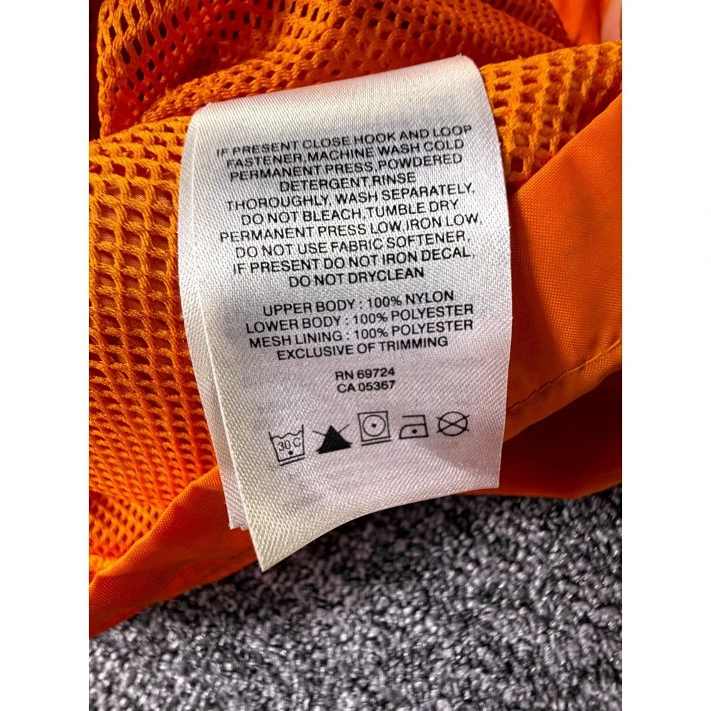 Columbia Sportswear Windbreaker Jacket Youth Medium 10/12 Orange Gray Hooded